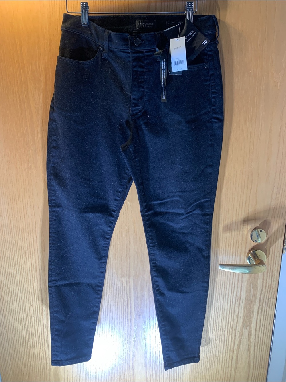 New! Banana Republic Women's Luxe Sculpt Black High Rise Ankle Legging Jeans -30